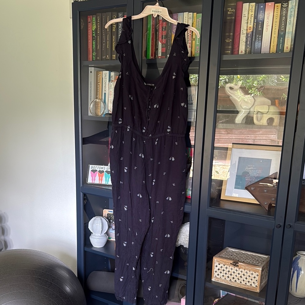 Abercrombie & Fitch Navy Floral Jumpsuit